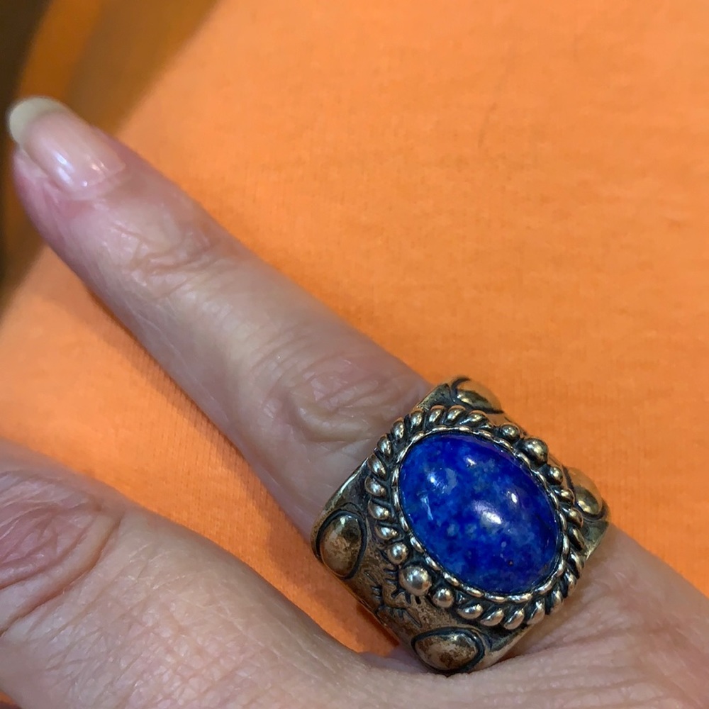 Sterling Lapis Ring